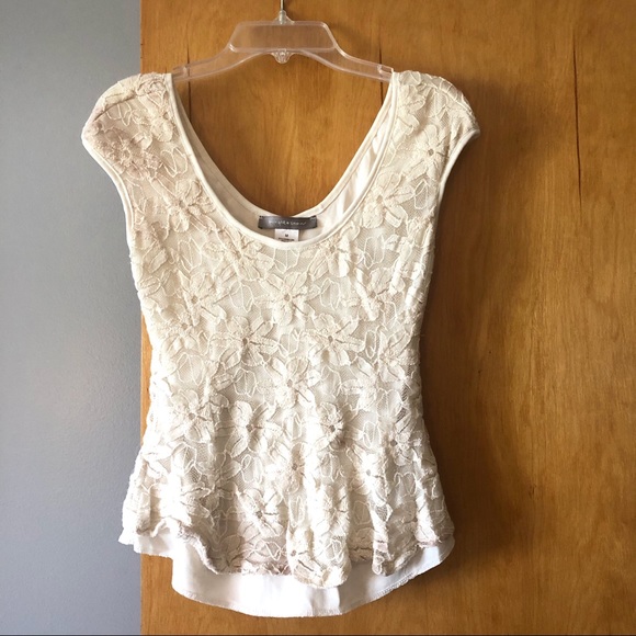 Floral Lace Blouse Fitted 